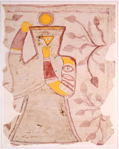 Sposa che copre modestamente il viso con il suo sari, c.1880 da Indian School