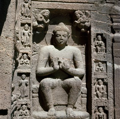 Buddha, statua scolpita nella grotta 19 da Indian School