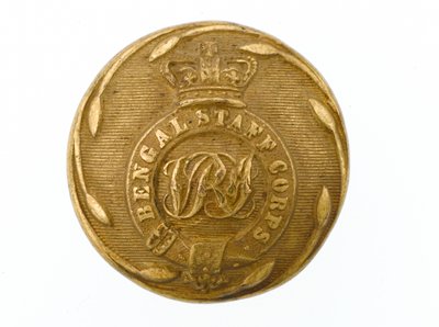 Bottone, Corpo di Stato Maggiore del Bengala, 1861-1876 da Indian School