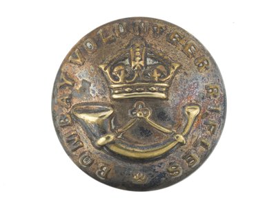 Bottone, Bombay Volunteer Rifles, pre-1901 da Indian School