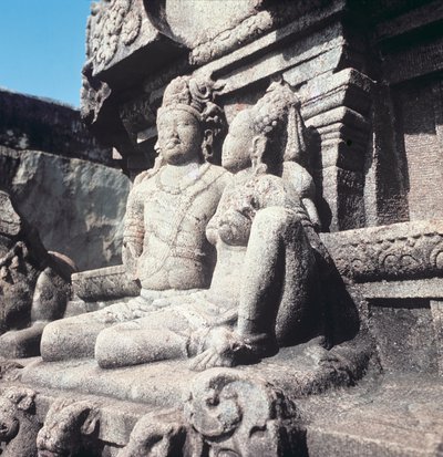 Figure scolpite di Shiva e Parvati, c.800 d.C. da Indian School