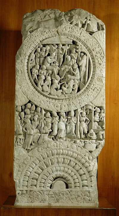 Intaglio che raffigura una storia dai Jataka, Amaravati da Indian School