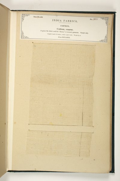 Cotone grezzo, Benares, dalla Collezione dei Produttori di Tessuti dell