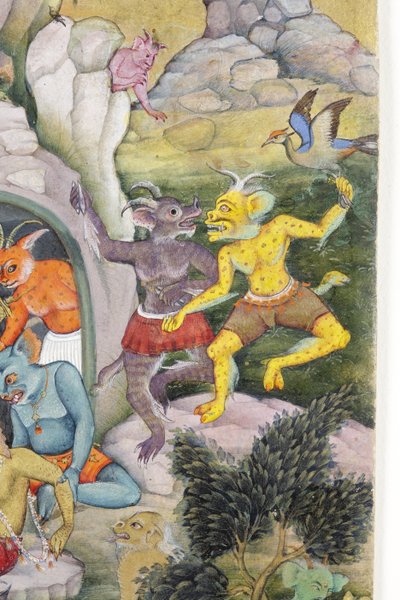 Demoni in un paesaggio selvaggio da Indian School