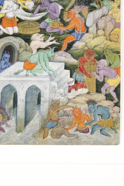 (dettaglio) Demoni in un paesaggio selvaggio da Indian School