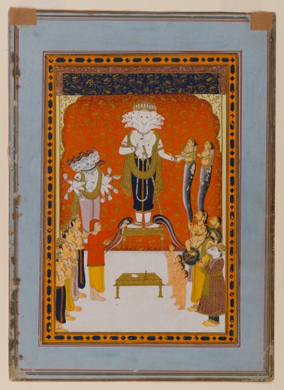 Devozioni a Nagadevata, Rajasthan, c.1790 da Indian School