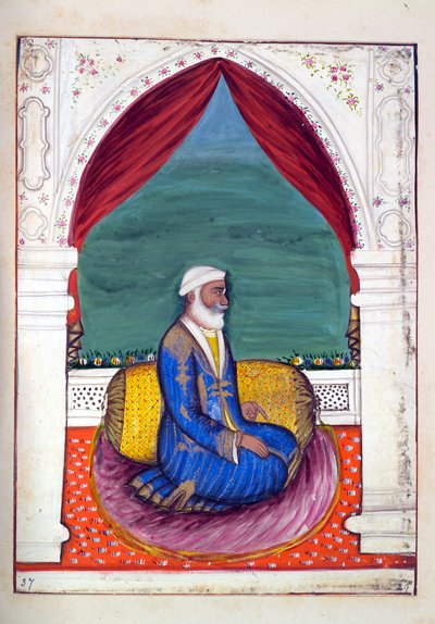 Dewan Ajodia Pershad, dal Regno del Punjab, i suoi Sovrani e Capi, volume II, un volume di 30 studi ad acquerello di un artista indiano non identificato, c.1840 da Indian School