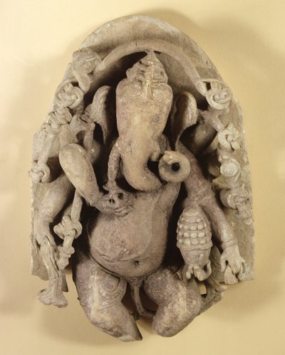 Figura di Ganapati, Dinastia Chandella da Indian School