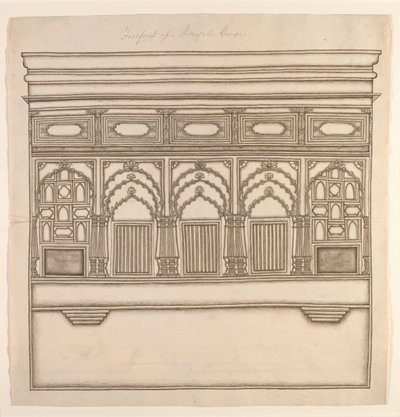 Facciata di una casa del Bengala, c.1820 da Indian School