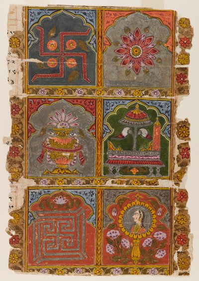 Frammento di un Vijnaptipatra Jain, c.1725-1750 da Indian School