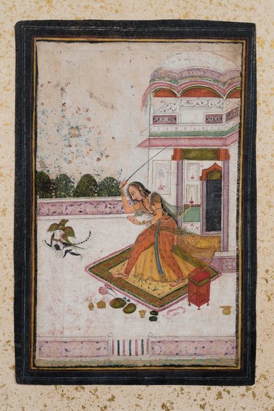 Ragazza che insegue un gatto da Indian School