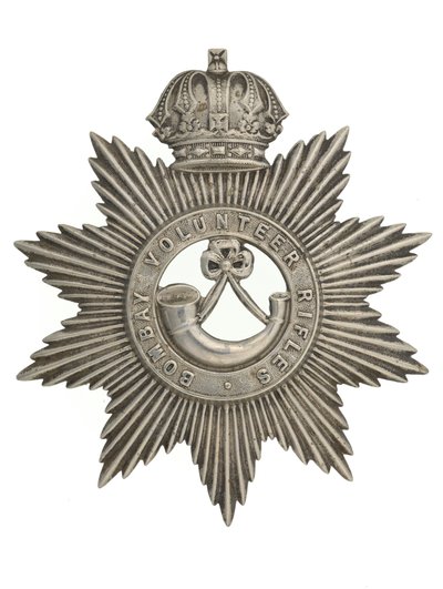 Distintivo da elmetto, Bombay Volunteer Rifles, 1877-1901 da Indian School
