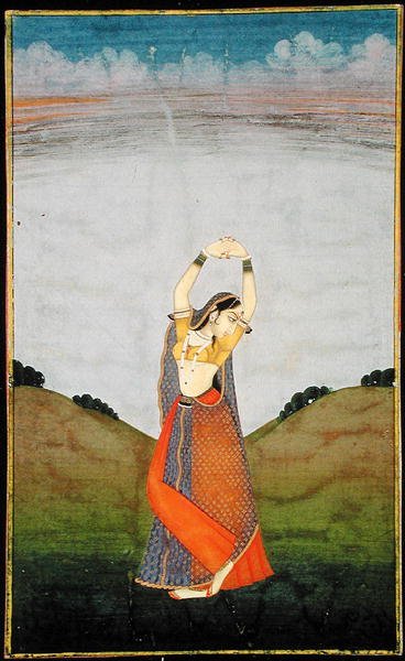 Una donna che desidera il suo amante, c.1780 da Indian School