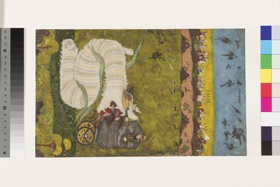 Isfandiyar attacca il drago, c.1760 da Indian School