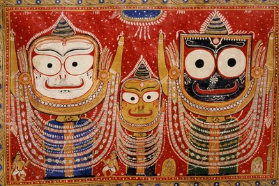 Jagannath, dipinto sul muro di una casa da Indian School