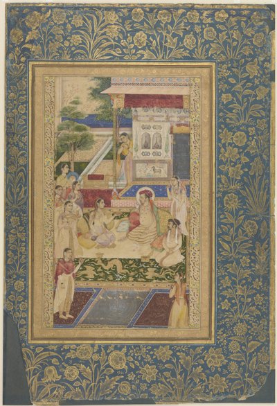 Jahangir e il principe Khurram intrattenuti da Nur Jahan, c.1640-50 da Indian School