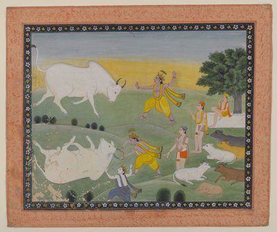 Krishna sconfigge il demone toro da Indian School