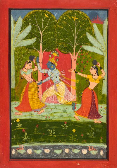 Krishna esige un pedaggio dalle gopi da Indian School