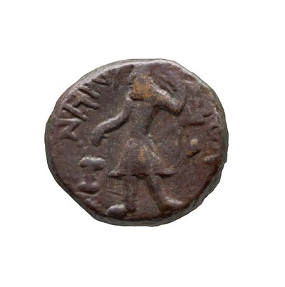 Moneta Kushan, 127-155 d.C. da Indian School