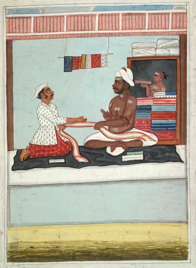MS Add.Or.2531 Mercante di tessuti, c.1800 da Indian School