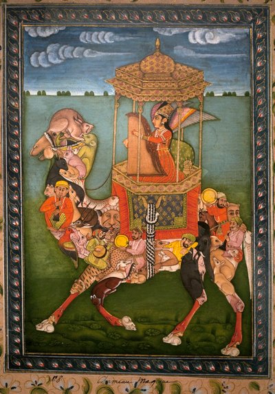 Cammello magico. Miniatura dipinta, circa 1750, arte del Rajasthan e Pahari (India). Museo Nazionale della Corea, Seoul (Corea del Sud) da Indian School