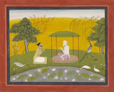 Markandeya riferisce Jaimuni ai quattro uccelli saggi, c.1800-20 da Indian School