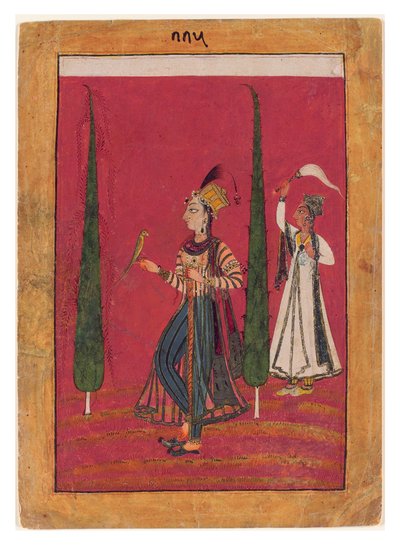 Principessa Mughal in un giardino, c.1700 da Indian School