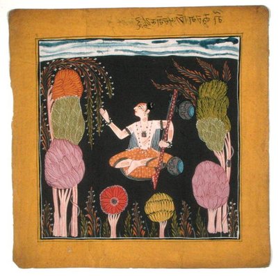 Modalità musicale Goda Raga-Kulu-Pahari, c.1700-10 da Indian School