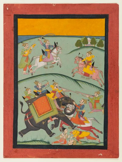 Nata Ragini, pagina da una serie dispersa di Ragamala, dopo il 1800 da Indian School