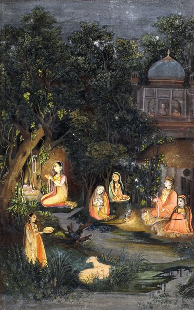 Culto notturno e festeggiamenti, c.1770 da Indian School