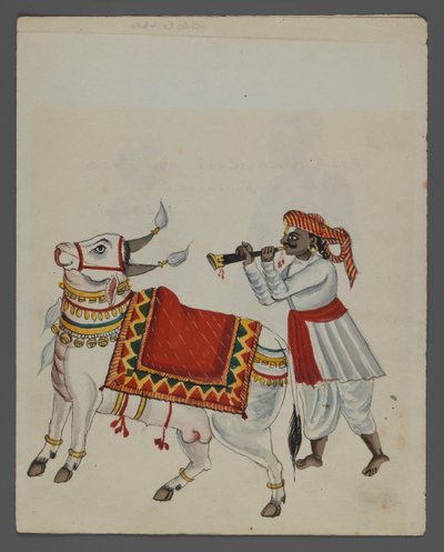 Uno di una serie di nove immagini che mostrano indiani in diverse professioni da Indian School