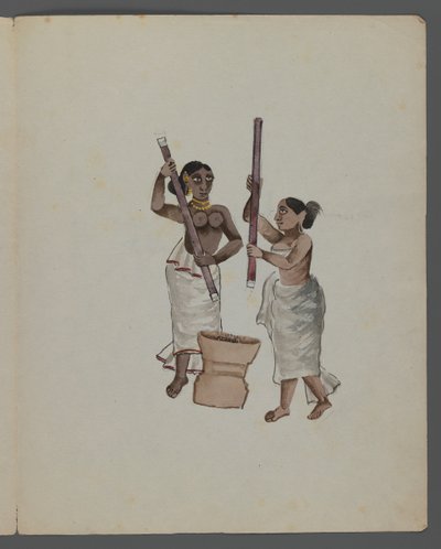 Uno di una serie di nove immagini che mostrano indiani in diverse professioni da Indian School