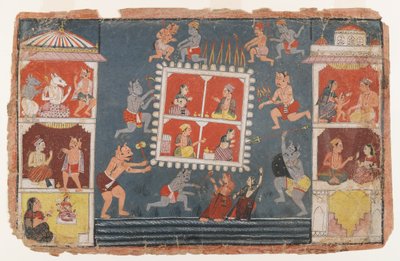 Pagina da una serie dispersa del Bhagavata Purana, c.1610-1650 da Indian School
