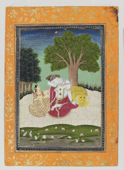 Parvati offre una coppa a Shiva da Indian School