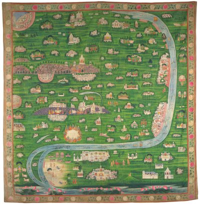 Mappa del pellegrinaggio di Vraj da Indian School