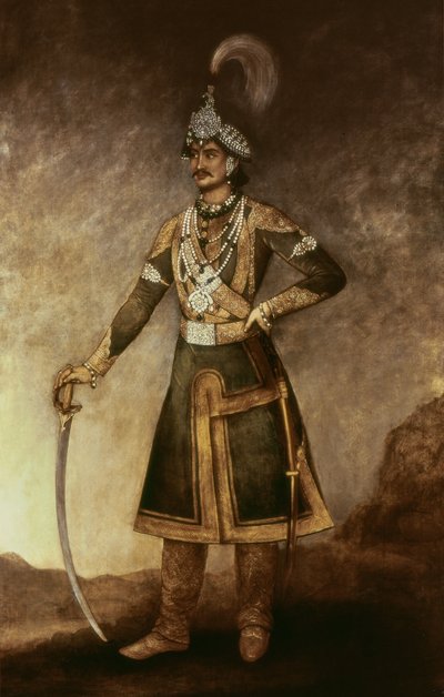 Ritratto di Jung Bahadur Koowar Ranajee (1816-77) da Indian School
