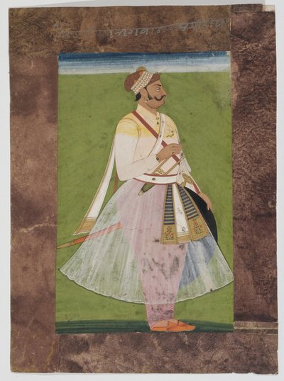 Ritratto del capo Rathor Bhagwan Das, del clan Mertia di Rian, Jodhpur da Indian School