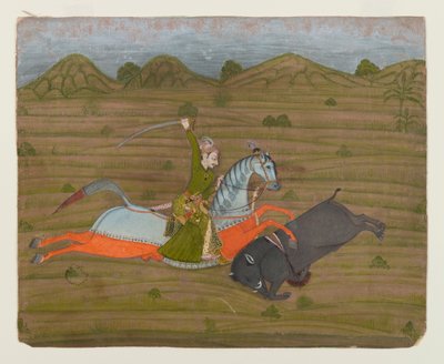 Principe che caccia il cinghiale, 1765 da Indian School
