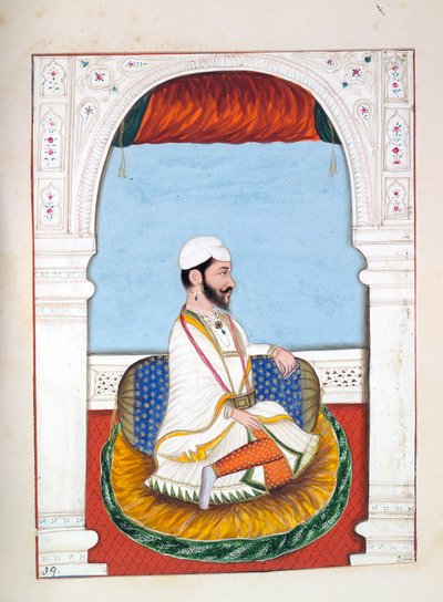 Pundit Jhila, dal Regno del Punjab, i suoi Sovrani e Capi, volume II, un volume di 30 studi ad acquerello di un artista indiano non identificato, c.1840 da Indian School