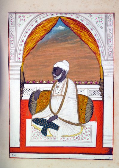 Pundit Madhosudan, dal Regno del Punjab, i suoi Sovrani e Capi, volume II, un volume di 30 studi ad acquerello di un artista indiano non identificato, c.1840 da Indian School