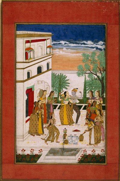 Radha e Krishna che danzano da Indian School