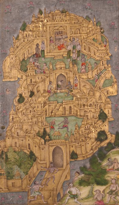 La cittadella dorata di Ravana a Lanka da Indian School