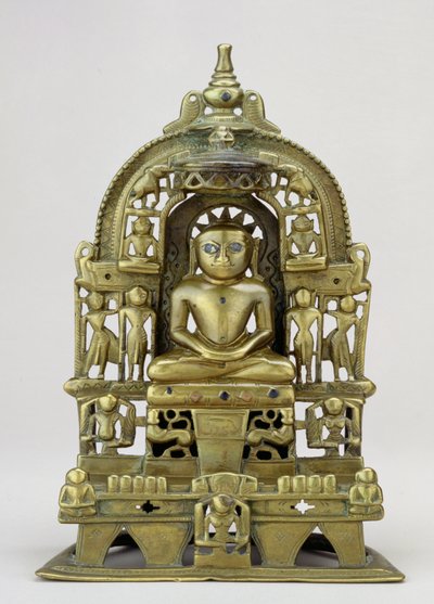 Immagine seduta del Tirthankara Jain Kuntanatha, Vasantagarh, Rajasthan Meridionale, 1476 da Indian School