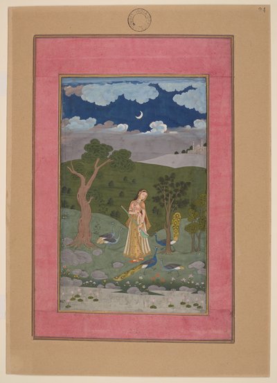 Sorath Ragini, India, Hyderabad, 1760 circa; Johnson Album 37, n. 24 (inchiostro, colori e oro su carta) da Indian School