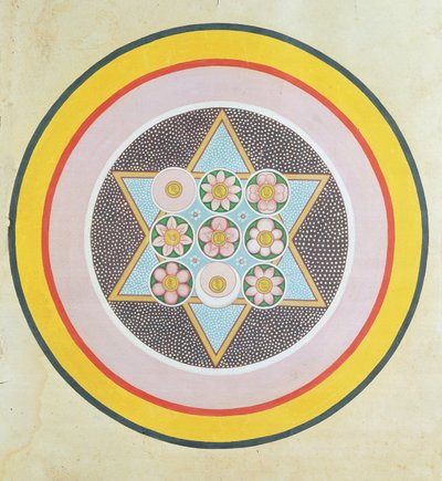 Disegno di stella tantrica da Indian School