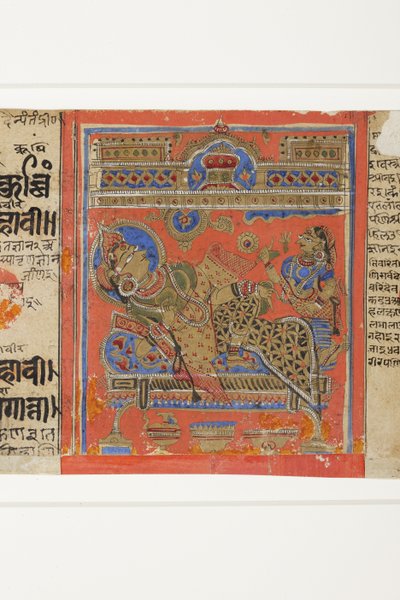 La Brahmani Devananda sul suo divano, dal Kalpasutra da Indian School