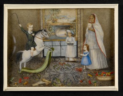 I figli di Sir John e Lady Login con la loro Ayah e compagno di giochi indiano, c.1846 da Indian School