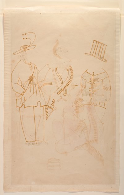 Il commesso Nabin uccide sua moglie Elokeshi con un pelapatate, c.1880 da Indian School
