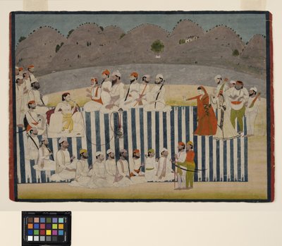 Il figlio di Bahadur Singh guarda una nautch, c.1800 da Indian School