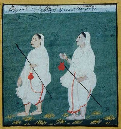 Due asceti Jain con capelli intrecciati (jati) Mendicanti religiosi, Udaipur, c.1810-20 da Indian School